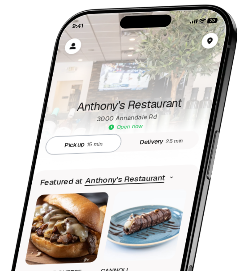 Anthony's Restaurant app preview