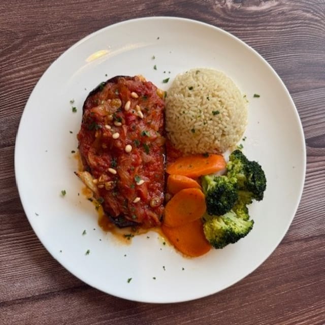 STUFFED EGGPLANT.
